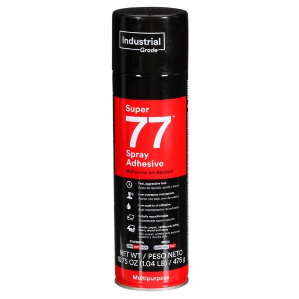 3M Super 77 Multipurpose Spray Adhesive, Beige, 500 ml